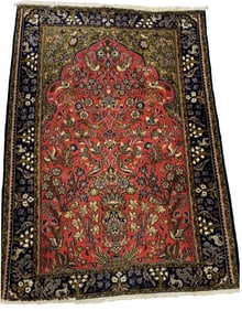 TABRIZ AREA RUG W/ MYTHOLOGICAL CREATURES & BIRDS EXC. CONDITION 81" X 53 1/2"
