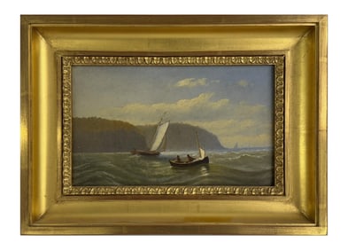 OIL / BOARD CHAS. H. GIFFORD, "COAST OFF OF GRAND MANAAN"  PROV. ELDREDS, 5 3/4" X 9 1/2"