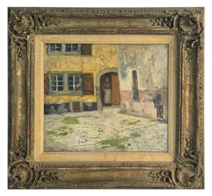 OIL / CANVAS SGND HENRY BAYLEY SNELL, NEW HOPE IMPRESSIONIST, PROV. DOYLE, NY 11 1/2" X 13 1/4"