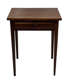 C. 1840 AMERICAN CHERRY ONE DRAWER STAND 30" X 20" X 24 1/4"