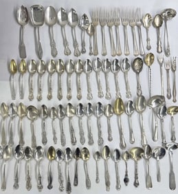 71 PCS ASST'D. SILVER INC. VARIOUS MAKERS & PATTERNS  APPROX. 40.4 TROY