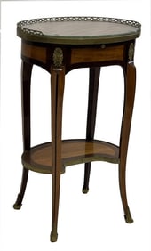 FRENCH PARQUETRY INLAID WRITING STAND W/ BRUSHING SLIDE & PEN DRAWER 29" X 18 1/2" X 13"