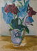 66: Oil On Canvas "Still Life Red Roses" Signed Benn '5 - 2