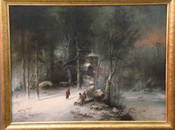 138: Oil On Canvas 19Th Century "Russian Winter" Signed