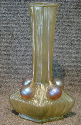 Austrian Art Glass Vase, Probably Loetz, 11": Austrian Art Glass Vase, Probably Loetz, 11"