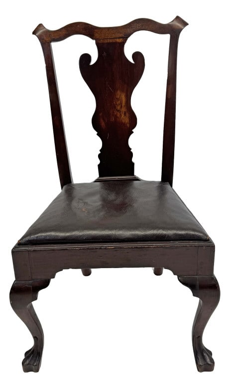 PHILA. SIDE CHAIR IN OLD SURFACE ATTRIB. TO WILLIAM SAVERY, 39" X 22" X 20 1/2" (1 of 4)
