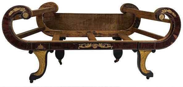 IMPT FEDERAL WINDOW SEAT FRAME NEARLY IDENTICAL EXAMPLE IN MUSEUM OF FINE ART, BOSTON 29 1/2" X 65"