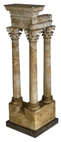 GRAND TOUR MARBLE MODEL "TEMPLE OF VESPASIAN" 16" X 5" X 5"