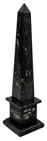 BLACK MARBLE OBELISK, 20 1/2" TALL