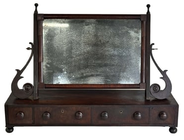 BOSTON 4 DRAWER DRESSER MIRROR, ALL ORIGINAL 21" X 30" X 8"