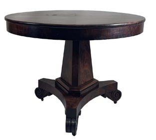 ISAAC VOSE MAHOGANY CENTER TABLE 29 5/8" X 39" DIAM