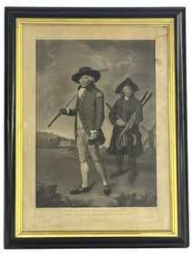 18THC. "TO THE SOCIETY OF GOFFERS AT BLACK HEATH" MEZZOTINT ENGRAVING AFTER ABBOT, PUBL. 1790 28