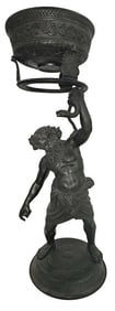 BRONZE "DIONYSUS" OR "BACCHUS" SGND JOMMET NAPOLI 25 1/2" X 10"