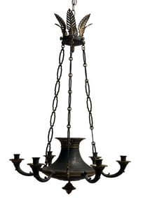 CLASSICAL EMPIRE STYLE CEILING FIXTURE ELECTRIFIED  31" X 25"