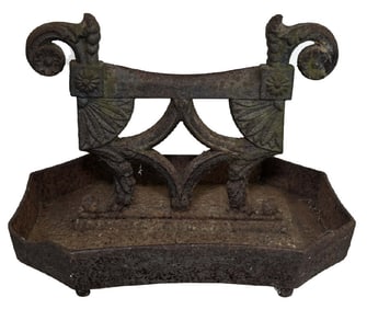 NEO CLASSICAL CAST IRON BOOT SCRAPER 10 1/2" X 15" X 11"