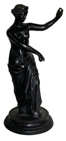GRAND TOUR BRONZE OF A DEMI CLAD GODDESS 9 1/2" TALL