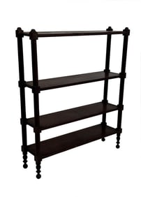 LATE 19THC. HANGING SHELF UNIT 32" X 27" X 7"