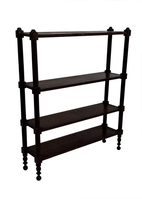 LATE 19THC. HANGING SHELF UNIT 32" X 27" X 7" (1 of 4)