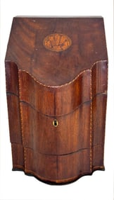 GEORGIAN KNIFE BOX, ALTERED TO BE LETTER BOX 13 1/2" X 8 3/4" X 11"