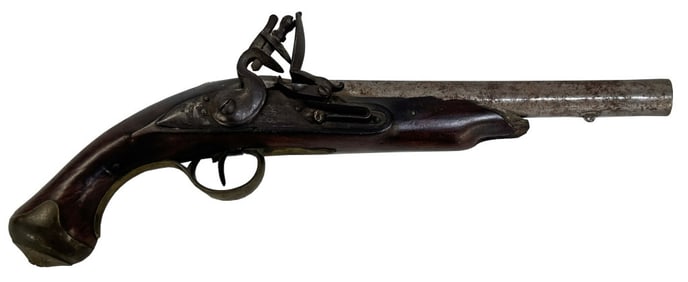 18THC. ENGLISH FLINTLOCK PISTOL
