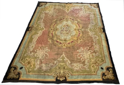 19THC. AUBUSSON CARPET 8' X 10'