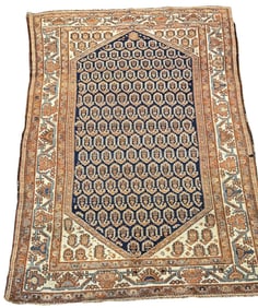 SEMI ANTIQUE PERSIAN AREA RUG 81" X 53 1/2"