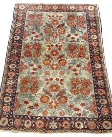 PERSIAN AREA RUG, MADE FOR EUROPEAN MARKET 80" X 53"