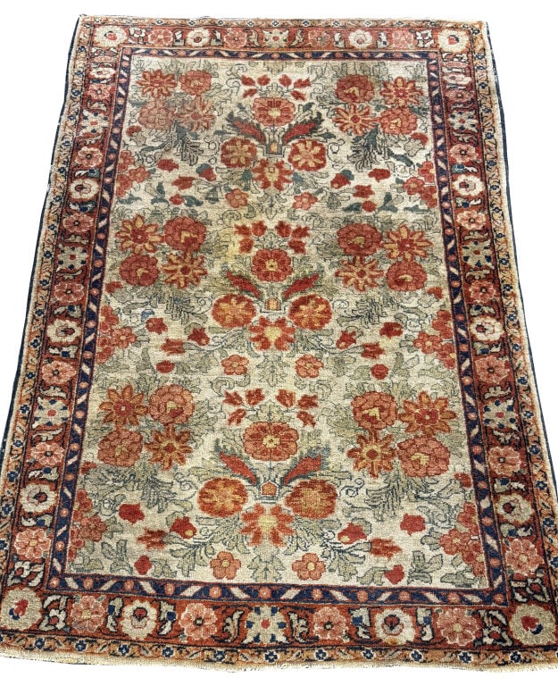 PERSIAN AREA RUG, MADE FOR EUROPEAN MARKET 80" X 53": PERSIAN AREA RUG, MADE FOR EUROPEAN MARKET 80" X 53"