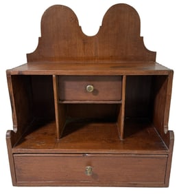 CUBBY & DRAWER ORGANIZER W/ DOUBLE LOBED TOP DOVE TAILED CONSTRUCTION 17 1/4" X 15 1/4" X 9 1/4"