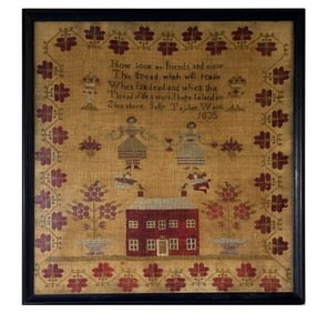 1835 ARCHITECTURAL SAMPLER BY SALLY TAYLOR 18 5/8" X 19 1/4"