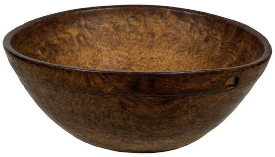 13" DIAMETER AMERICAN BURL BOWL: 13" DIAMETER AMERICAN BURL BOWL