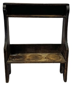 PAINTED BUCKET BENCH W/ BOOT JACK ENDS 47" X 39 1/2" X 13"