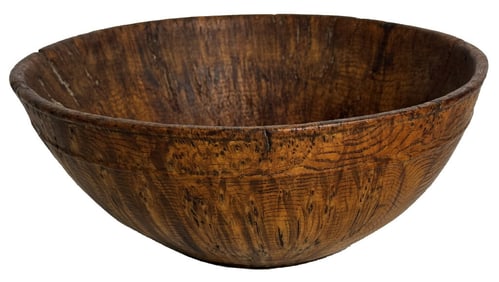 11" BURL BOWL WITH TWO STABLE SHRINKAGE CRACKS