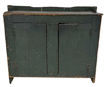 18THC. CUPBOARD BASE WITH ORIGINAL "H" HINGES 36" X 46" X 19"