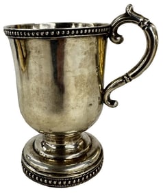 AMERICAN COIN SILVER CUP PROB. BY GALE & MOSLEY C. 1820 5 3/4' TALL  APPROX. 8.7 TROY OZ