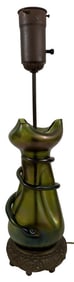 LOETZ GLASS VASE FASHIONED INTO A LAMP VASE 13" TALL