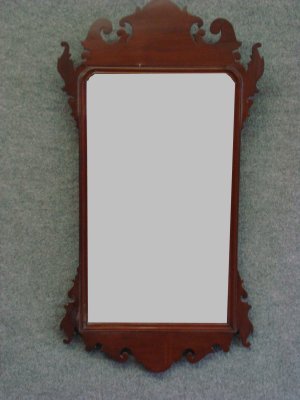 Cut Frame Mirror Labeled John Elliot, Jr., Philadelphia: Cut Frame Mirror Labeled John Elliot, Jr., Philadelphia, 41" X 22 1/2"