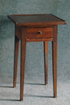 Pennsylvania Tapered Leg One Drawer Stand With Tray Top: Pennsylvania Tapered Leg One Drawer Stand With Tray Top In Southern Pine, 17 1/2" X 18" X 29" High