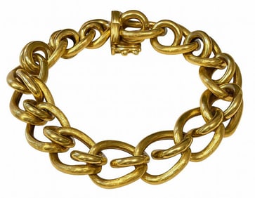 14KT YELLOW GOLD CHAIN BRACELET, 8 1/4" LONG APPROX. 25.5 DWT