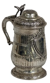 18THC IRISH  SILVER STEIN ATTRIB. TO MATTHEW WEST, DUBLIN, 1782, STERLING SILVER APPROX. 41 TROY OZ