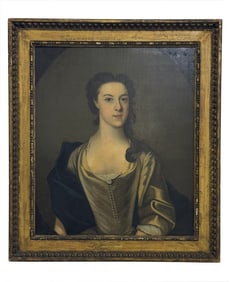 18THC. PORTRAIT OF A WOMAN F MEANS, WM. DOYLE, NY PROVENANCE 27 1/2" X 23 1/2"