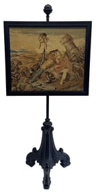 FINE 19THC. VOSE SCHOOL FIRE SCREEN, BOSTON 55 1/2" X 26 3/4"