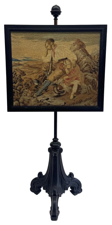 FINE 19THC. VOSE SCHOOL FIRE SCREEN, BOSTON 55 1/2" X 26 3/4" (1 of 4)