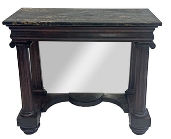 CLASSIC PIER TABLE WITH EGYPTIAN MARBLE TOP 35" X 41" X 19"