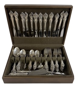 STERLING SILVER FLATWARE BY TOWLE, EL GRANDEE PATTERN, SERV FOR 12+  APPROX.  105 TROY OZ