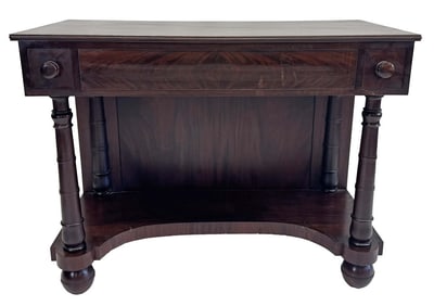 C.1830 MAHOGANY LIFT LID DOUBLE WASH STAND 32 3/4" X 43 1/4" CLOSED (51 1/2" OPEN) 21 1/4" DEEP