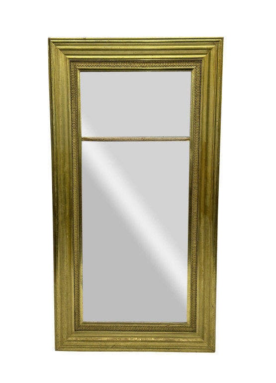 EXC. TWO PANEL GILTWOOD PIER MIRROR LABELED ALBANY JAMES BURTON 56 1/2" X 30" (1 of 5)