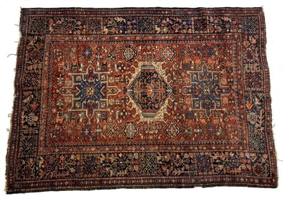 LG SEMI ANTIQUE KARAJA AREA RUG 56 1/2" X 77"