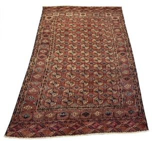 BOKARA DESIGN TURKOMEN CARPET, 10' 6" X 6' 8"