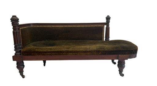 LATE FEDERAL PROBABLY  BOSTON RECAMIER 24 1/4" X 67" X 21"